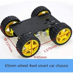 Professional Metal 4wd Smart Robot Car Chassis Kit Robotic Cars C101 Platform Model with 4pcs TT Encoder DC Motor & Wheels fo...