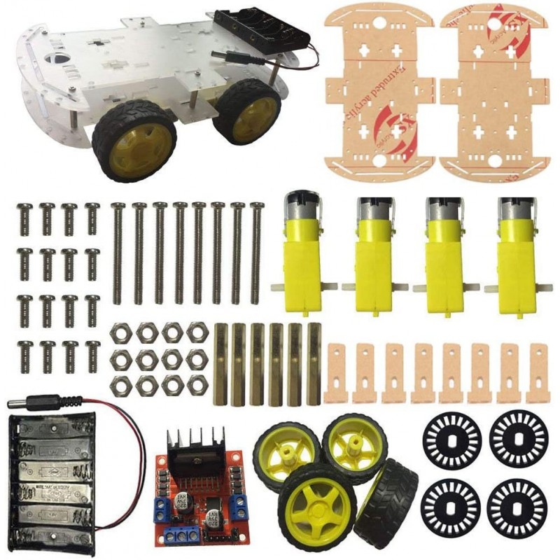 Smart Robot Car Starter Chassis Kits compatible with DIY Pi/Uno R3 Project $33.47 Educational Science Kits