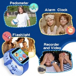 Kids Smart Watch Boys Girls Toys for 6-12 Year Old with Camera Games Music Player Pedometer Alarm Clock Flashlight Toddler Wa...