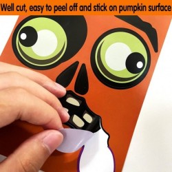 Halloween Pumpkin Decorating Stickers 30 Sheets Pumpkin Face Stickers for Pumpkin Decorating Jack O Lantern Stickers for Kids...