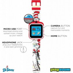 Dr.Seuss 2 Kids Smartwatch - Video Camera Selfies Educational Fun Games MP3 Music Player Audio Books Touch Screen Sports Digi...