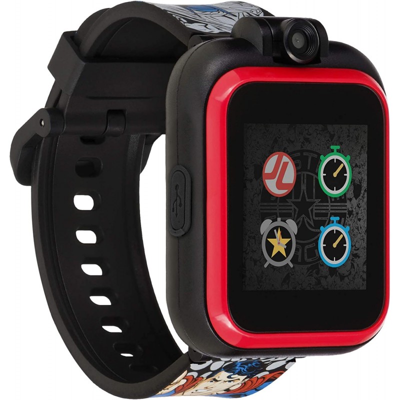 Justice League Official Smartwatch for Kids - Swivel Camera with Video Record Educational Games and Activities Alarm Calendar...