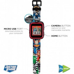 Justice League Official Smartwatch for Kids - Swivel Camera with Video Record Educational Games and Activities Alarm Calendar...