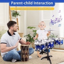 Drum Set for Kids Jazz Drum Kit Musical Toy for Toddler Percussion Musical Instruments Drum Set for 1 2 3 Year Old Girls Boys...