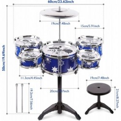 Drum Set for Kids Jazz Drum Kit Musical Toy for Toddler Percussion Musical Instruments Drum Set for 1 2 3 Year Old Girls Boys...