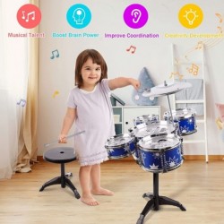 Drum Set for Kids Jazz Drum Kit Musical Toy for Toddler Percussion Musical Instruments Drum Set for 1 2 3 Year Old Girls Boys...