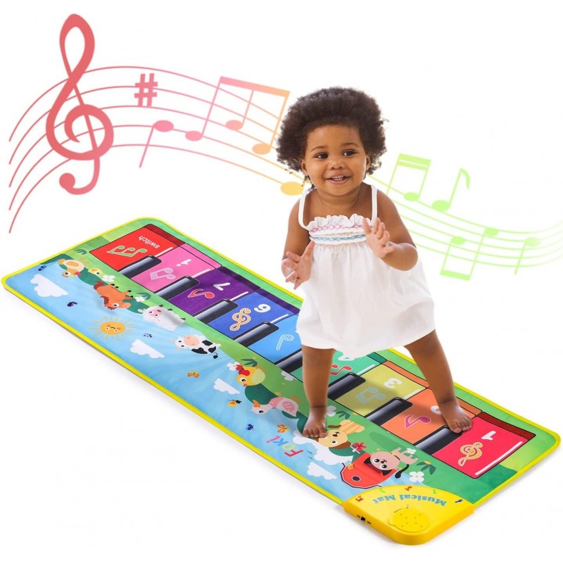 Toddler Toys Musical Toys for Toddlers 1-3 Piano Dancing Mat with 3 Play Modes Early Education Toys Gifts for Baby Girls Boys...