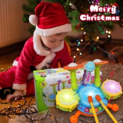 Kids Drum Set Toddler Toys with Adjustable Microphone Musical Instruments Playset Fit for 3+ Years Old Boys and Girls $54.20 ...