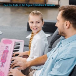 Electric Keyboard Piano for Kids-Portable 49 Key Electronic Musical Karaoke Keyboard Learning Keyboard for Children w/Drum Pa...