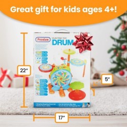 Kids Drum Set - Toddler Drum Set Includes Toy Microphone Adjustable Sound Bass Electric Drums & Drum Sticks (for Ages 3-6) $9...