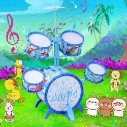 Child Jazz Drum Set Drum kit Percussion for Toddlers Children Toy Drum Stimulate Kid's Creativity Great Gift for Boy&Girl Sta...