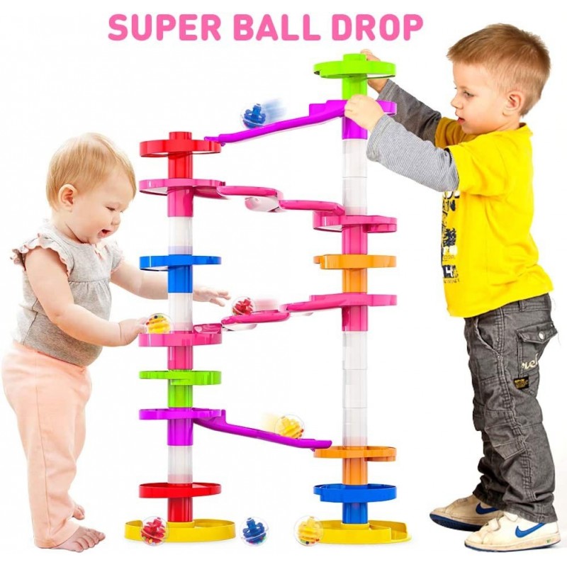 Super Ball Drop with Double Bridge and Spacers for High and More Stable Structures for Advanced Babies Toddlers and Preschool...