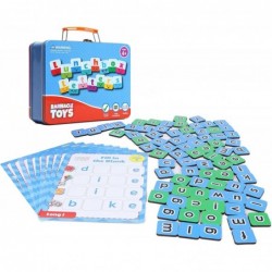 Barnacle Toys Lunchbox Letters Phonics Games for Kids Ages 4-8 Includes 80 Magnetic Letter Tiles 20 Literacy Games and a Lunc...