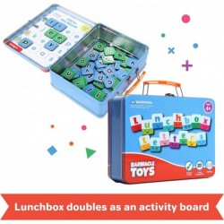 Barnacle Toys Lunchbox Letters Phonics Games for Kids Ages 4-8 Includes 80 Magnetic Letter Tiles 20 Literacy Games and a Lunc...