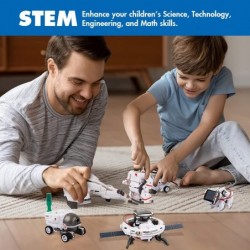 STEM Toys Solar Robot Kit for Kids 6-in-1- DIY Educational Science Kits Gift for Boys & Girls Age 8+ - Educational Space Expl...