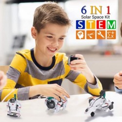 STEM Projects for Kids Ages 8-12 Solar Robot Toys 6-in-1 Science Kits DIY Educational Building Space Toy Christmas Birthday G...