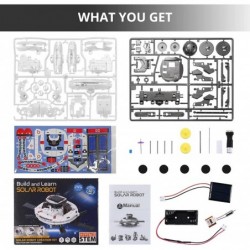 STEM Projects for Kids Age 8-12 Solar Robot Learning Building Science Kit with Solar Panel & Battery Powered 6 in 1 Experimen...