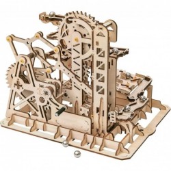 3D Wooden Puzzle Brain Teaser Toys Mechanical Gears Kit Unique Craft Kits Tower Coaster with Steel Balls Executive Desk Toys ...