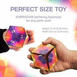 Karmagami “Pixels” and Boho 2 Pack Sensory Toy for Kids - Kaleidocycle Fidget Toy for Adults to Stay Calm & Focused - Tear-Re...