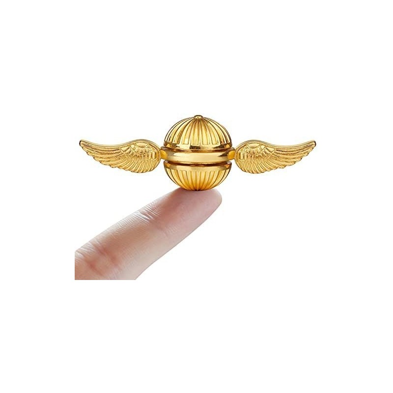 Golden Fidget Spinner for Kids Metal Magic Orb Ball Handheld Finger Toy for Stress Relief Adult Desk Office Classroom Fidgit ...