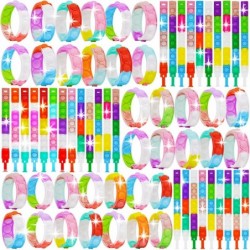 68pcs Fidget Toys Pop Bracelet Party Favors Fidget Pop Bracelet Bubble Bracelets Push Poping Sensory Stress Relief Pop Bracel...