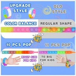 68pcs Fidget Toys Pop Bracelet Party Favors Fidget Pop Bracelet Bubble Bracelets Push Poping Sensory Stress Relief Pop Bracel...