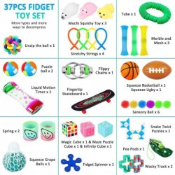 37 Pack Fidgets Toys Pack-Stress Relief & Anti Anxiety Tools for Kids and Adults-Sensory Toys Great Gifts for Classrooms Rewa...