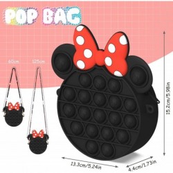 Pop Purse for Girls Crossbody 2 in 1 Fidget Purse Pop Poppet Bag Bubble Purse Cartoon Silicone Fidget Toys Handbags with Adju...