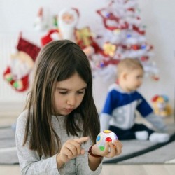 Rainbow Magic Ball Cube 2 Pack Magic Rainbow Ball Fidget Sensory Ball Brain Teasers Games for Puzzle Bundle Stress Fidget Toy...