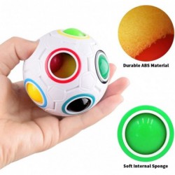 Rainbow Magic Ball Cube 2 Pack Magic Rainbow Ball Fidget Sensory Ball Brain Teasers Games for Puzzle Bundle Stress Fidget Toy...