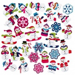 AX481 Snowman Foam Stickers - Pack of 200 Kids Stickers Ideal for Christmas Crafts and Art Projects Cards Party Bags and Deco...