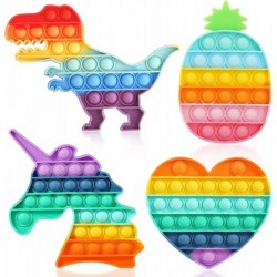 Rainbow Unicorn Dinosaur Fidget Toys Heart Stress Relief Sensory Toys Autism Learning Materials for Anxiety Stress Relief Squ...