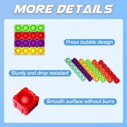 Pop it Bubble Sensory Fidget Toy Spliced Stacking Pop Building Blocks Children and Adults Push Fidget Toys Autism Special Nee...