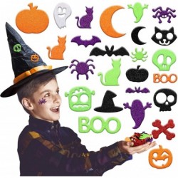 500PCS Glitter Halloween Foam Craft Stickers Self Adhesive Pumpkin Shape 3D Stickers for Pumpkin Decor Trick or Treat Bags Ca...