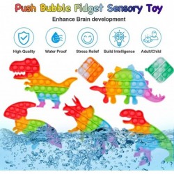 Dinosaur Sensory Pop Fidget Toy Pop Bubble Popper Its Fidget Toys Pack Kids Sensory Silicone Anxiety Popping Fidgets Toy Set ...