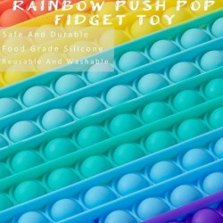 Jumbo Pop It Fidget Game Jumbo Huge Pop Rainbow Push Bubble Stress Relief Sensory Squeeze Stress Reliver Push Pop 400 Bubbles...