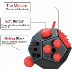 12 Sided Fidget Cube Fidget Toy Cube Relief Stress and Anxiety Depression Anti for All Boys Girls with ADD ADHD OCD Autism(Bl...