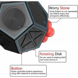 12 Sided Fidget Cube Fidget Toy Cube Relief Stress and Anxiety Depression Anti for All Boys Girls with ADD ADHD OCD Autism(Bl...