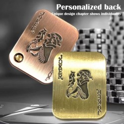 Metal Poker Fidget Slider Poker Push Card Fidget Slider Stress Relief Toy Adult EDC Casual Shuffle Haptic Coin Decompression ...