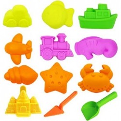 Animal Sand Molds & Tools Kit (36 Pcs) - Works with All Other Play Sand Brands - Includes: 10 Dinosaurs 10 Animals & 12 Beach...