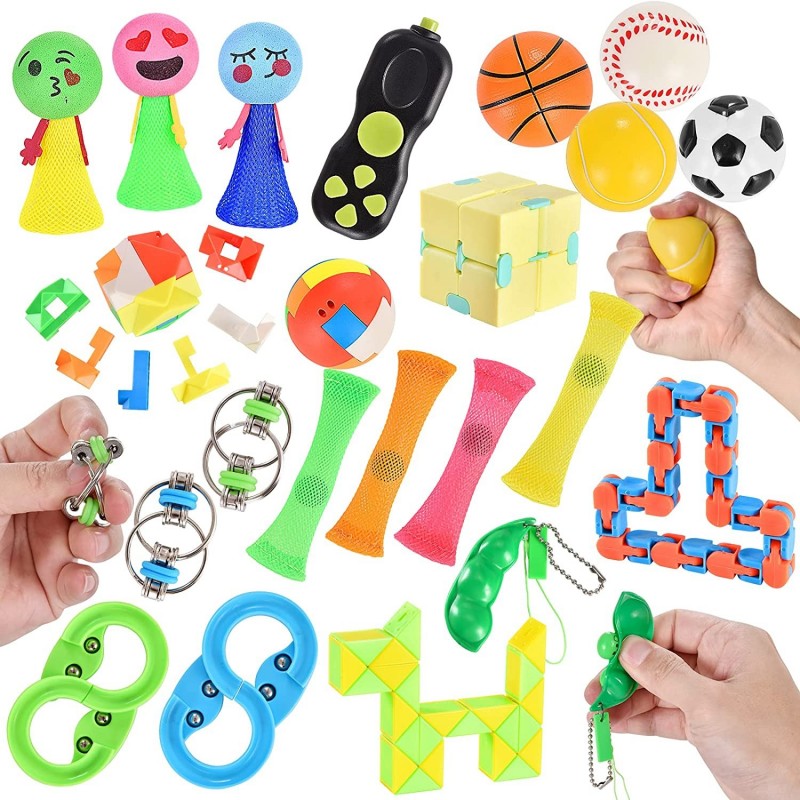 Sensory Fidget Toys Pack 22 PCS Anxiety & Stress Relief Toys for Kids Adults Teens ADHD Fidget Toy Set for Party Favors Gifts...