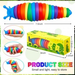 Fidget Slug 3D Printed Articulated Sticky Stretch Slug Fidget Toy Sensory Toys for Autistic Friendly Articulated Slug - Fidge...