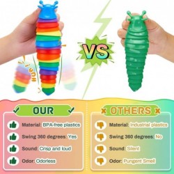 Fidget Slug 3D Printed Articulated Sticky Stretch Slug Fidget Toy Sensory Toys for Autistic Friendly Articulated Slug - Fidge...