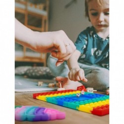 Big Pop Fidget Game Toys Chess Board Push Bubble Popper Fidget Rainbow Silicone Sensory Toy Stress Relief Fidget Toy to Play ...