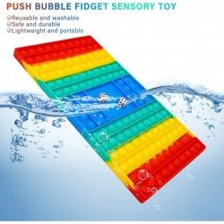 Big Pop Fidget Game Toys Chess Board Push Bubble Popper Fidget Rainbow Silicone Sensory Toy Stress Relief Fidget Toy to Play ...