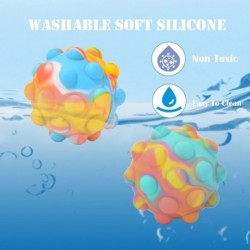 Pop Stress Balls Fidget Toy 4PCS 3D Silicone Push Bubble Stress Balls Adult Children Decompression Toy Gift Anxiety Relief fi...