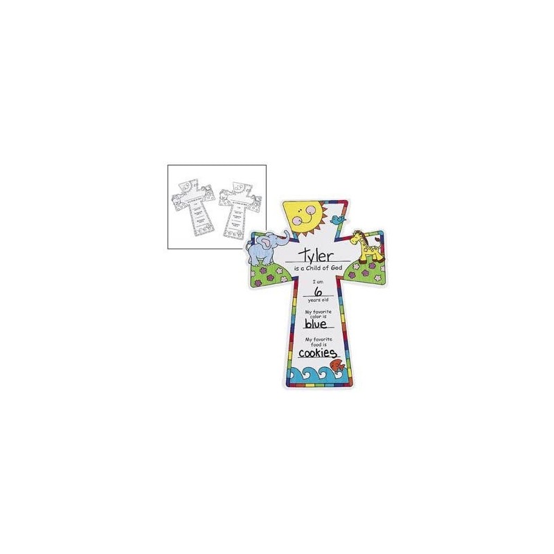 Color Your Own Child of God Crosses - Crafts for Kids and Fun Home Activities $32.97 Kids' Drawing & Writing Boards