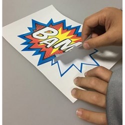 Large Superhero Party Stickers - Superhero Sign Cutout Stickers - Superhero Party Supplies $15.56 Kids' Drawing & Writing Boards