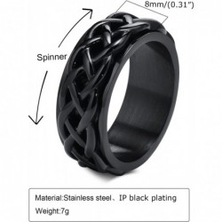 Spinner Rings for Men Fidget Ring for Men Celtic Knot Band Ring Stainless Steel Spinner Fidget Anxiety Rings Celtic Knot Ring...