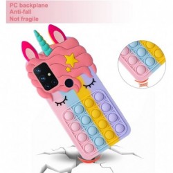 for OnePlus Nord N10 5G with Strap Fidget Toys Stress Relief Phone Case Push Pop Bubble 3D Cartoon Funny Cute Silicone Cover ...